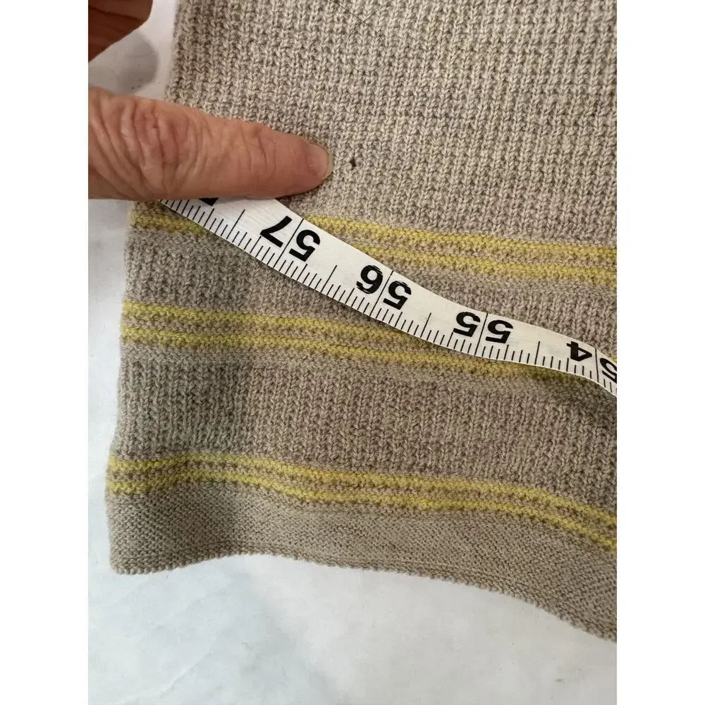 Tory Burch Cardigan Merino Wool Preppy Classic Beige Yellow Gold Button Women XS